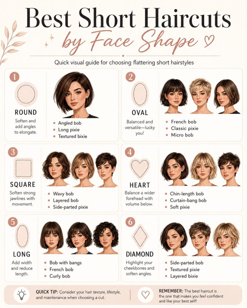 Short Shape Short Hairstyles Face Shape Guide: Best Short Haircuts 2026